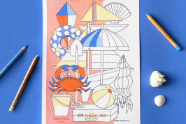 Summer printable colouring pages
